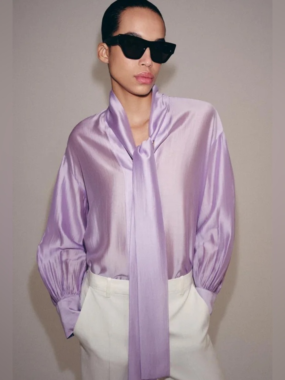 ZARA SATIN EFFECT SHIRT WITH TIES ZW
COLLECTION